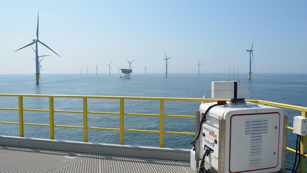 Messgerät auf eine Plattform in einem Offshore-Windpark