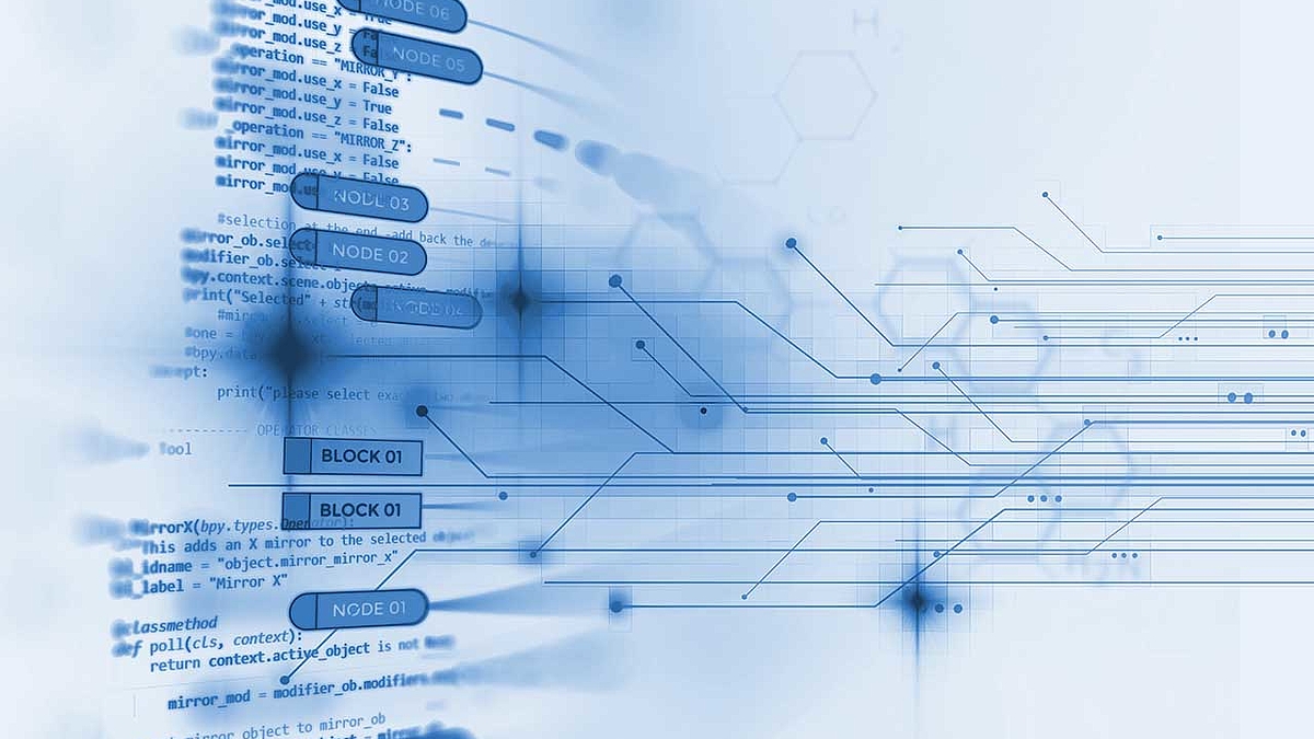 Grafische Darstellung von elektronischen Daten und ihrer Vernetzung.