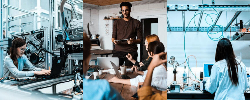 Bilder von Forschenden aus verschiedenen Fachbereichen.